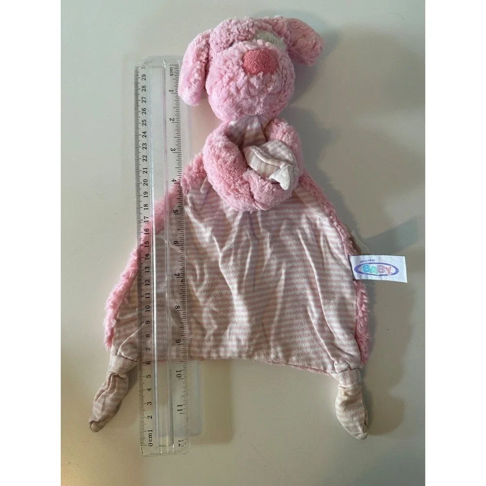Mary Meyer Dog Pink Security Blanket Plush Stripes Knotted 12 in Lovey